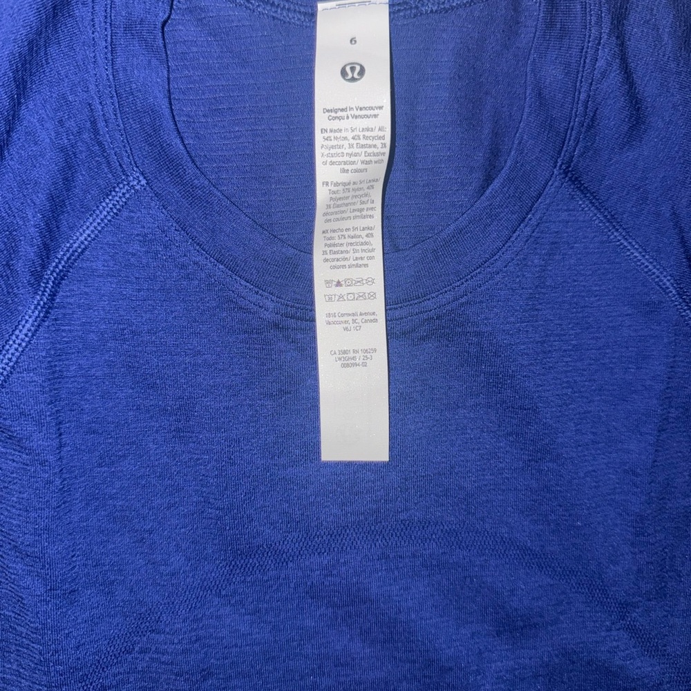 lululemon athletica Blue Long Sleeve Tee - Picture 3 of 5